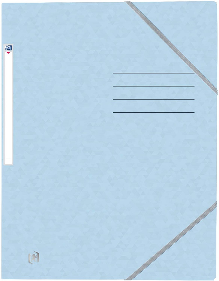 Mapa A4, carton MultiStrat 390g/mp, cu elastic, OXFORD Top File - bleu pastel