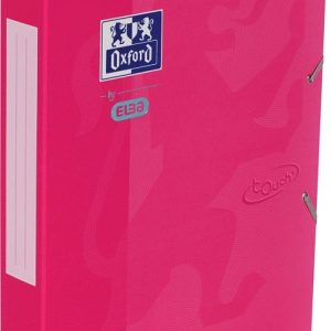 Mapa carton cu elastic, 45mm latime, OXFORD School Touch - roz