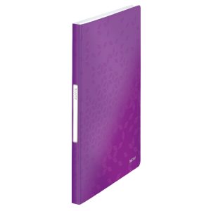 Mapa de prezentare LEITZ WOW, coperta moale, PP, A4, 40 de folii, mov