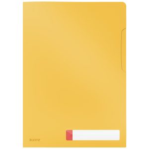 Mapa de protectie LEITZ Cosy, deschidere superioara si lateral dreapta, PP, A4, 40 coli, cu eticheta