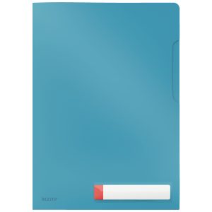 Mapa de protectie LEITZ Cosy, deschidere superioara si lateral dreapta, PP, A4, 40 coli, cu eticheta