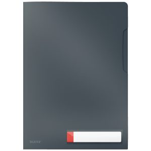 Mapa de protectie LEITZ Cosy, deschidere superioara si lateral dreapta, PP, A4, 40 coli, cu eticheta