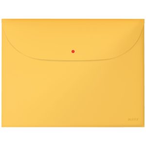 Mapa de protectie LEITZ Cosy, PP, A4, cu capsa si buzunar exterior, 50 coli, 3 buc/set, galben chihl