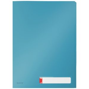 Mapa LEITZ Cosy, cu eticheta si 3 separatoare, PP, A4, 40 coli, albastru celest