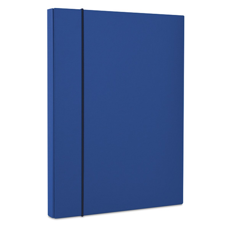 Mapa din carton plastifiat cu elastic, 40mm latime, Office Products - bleumarin