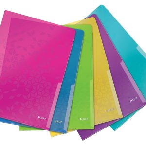 Mapa de protectie LEITZ WOW, deschidere superioara si lateral dreapta, PP, A4, 40 coli, 6 buc/ set,