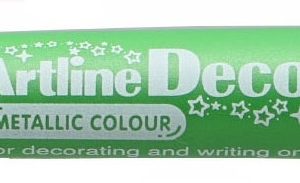 Marker ARTLINE Decorite, varf rotund 1.0mm - verde metalizat