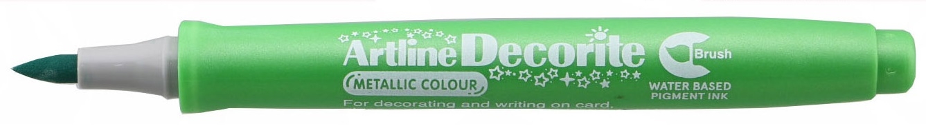 Marker ARTLINE Decorite, varf rotund 1.0mm - verde metalizat