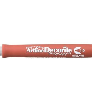Marker ARTLINE Decorite, varf rotund 1.0mm - maro