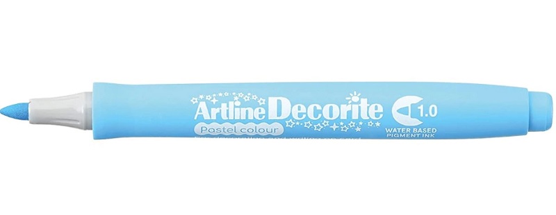 Marker ARTLINE Decorite, varf rotund 1.0mm - bleu