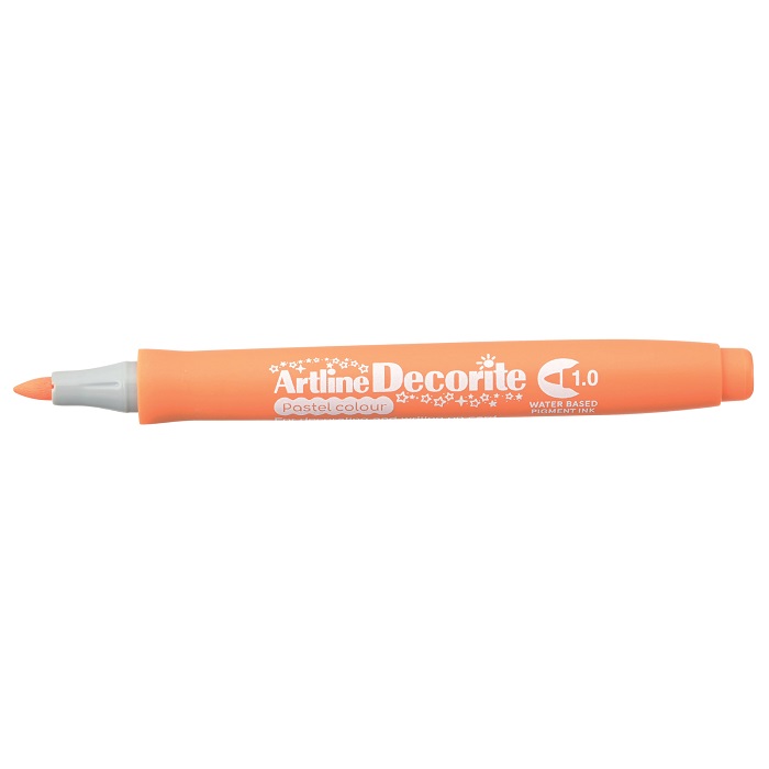 Marker ARTLINE Decorite, varf rotund 1.0mm - portocaliu pastel