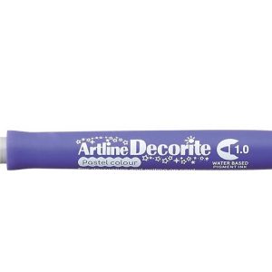 Marker ARTLINE Decorite, varf rotund 1.0mm - mov pastel