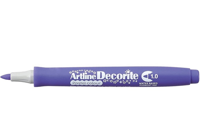 Marker ARTLINE Decorite, varf rotund 1.0mm - mov pastel