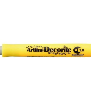 Marker ARTLINE Decorite, varf rotund 1.0mm - galben