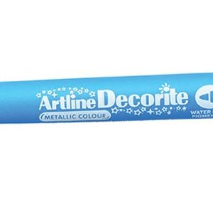 Marker ARTLINE Decorite, varf rotund 1.0mm - albastru metalizat