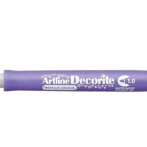 Marker ARTLINE Decorite, varf rotund 1.0mm - mov metalizat