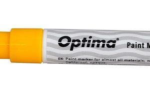Marker cu vopsea Optima Paint 3713, varf rotund 2.0mm, grosime scriere 1.2mm - galben