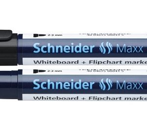Marker SCHNEIDER Maxx 290, pentru tabla de scris+flipchart, varf rotund 2-3mm - negru