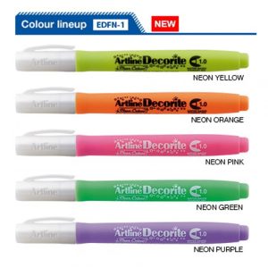 Marker ARTLINE Decorite, varf rotund 1.0mm - galben neon