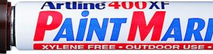 Marker cu vopsea ARTLINE 400XF, corp metalic, varf rotund 2.3mm - maro
