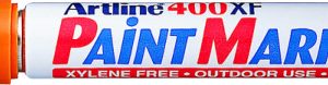 Marker cu vopsea ARTLINE 400XF, corp metalic, varf rotund 2.3mm - portocaliu