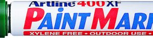 Marker cu vopsea ARTLINE 400XF, corp metalic, varf rotund 2.3mm - verde