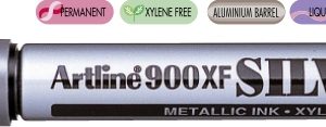 Marker cu vopsea ARTLINE 900XF, corp metalic, varf rotund 2.3mm - argintiu