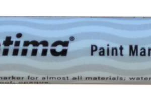 Marker cu vopsea Optima Paint 3713, varf rotund 2.0mm, grosime scriere 1-2mm - albastru