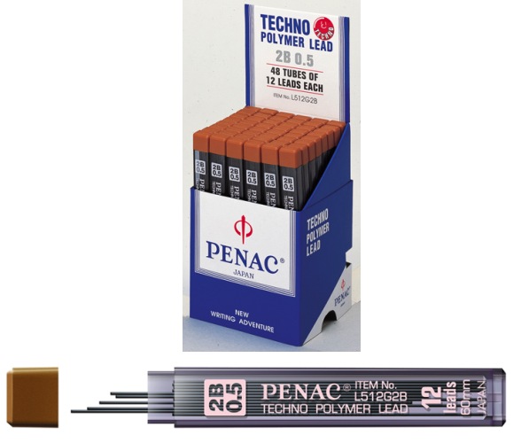Mine pentru creion mecanic 0,5mm, 12/set, PENAC - B