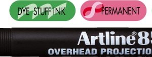 OHP Permanent marker ARTLINE 853, varf fin - 0.5mm - negru