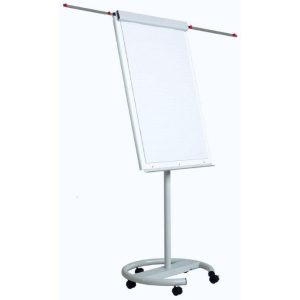 Flipchart magnetic, 100 x 70 cm, cu brate laterale, cu rotile, Optima Vision