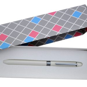 Pix multifunctional de lux PENAC Multisync MS-107, corp alb cu accesorii argintii, in cutie cadou