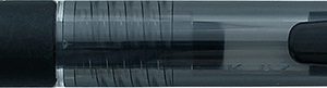Pix cu gel PENAC Inketti, rubber grip, 0.7mm, corp negru transparent - scriere neagra