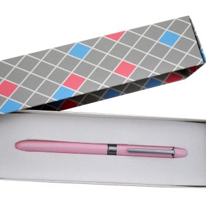 Pix multifunctional de lux PENAC Multisync MS-107, corp roz cu accesorii argintii, in cutie cadou
