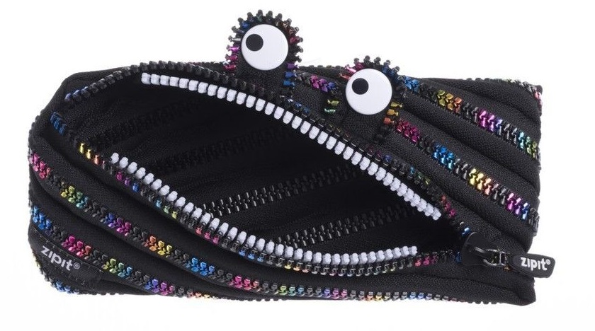 Penar cu fermoar, ZIPIT Monster Special Edition - dinti negri si curcubeu