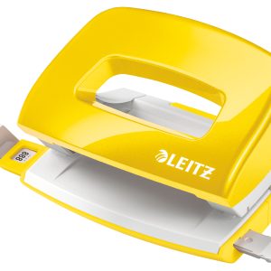 Perforator metalic LEITZ WOW 5060 MINI NeXXt Series, 10 coli, galben