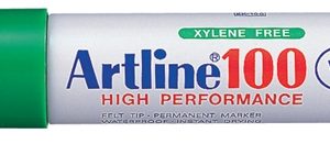 Permanent marker ARTLINE 100, corp metalic, varf tesit 7.5-12.0mm - verde
