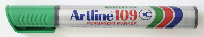 Permanent marker ARTLINE 109, corp plastic, varf tesit 2.0-5.0mm - verde