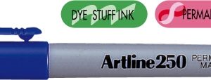 Permanent marker ARTLINE 250, corp plastic, varf rotund 0.4mm - albastru