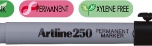 Permanent marker ARTLINE 250, corp plastic, varf rotund 0.4mm - negru