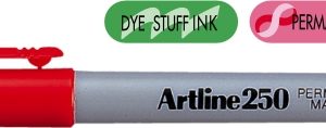 Permanent marker ARTLINE 250, corp plastic, varf rotund 0.4mm - rosu