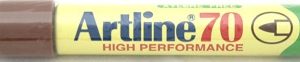 Permanent marker ARTLINE 70, corp metalic, varf rotund 1.5mm - maro