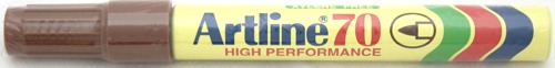 Permanent marker ARTLINE 70, corp metalic, varf rotund 1.5mm - maro