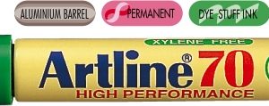 Permanent marker ARTLINE 70, corp metalic, varf rotund 1.5mm - verde