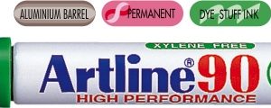 Permanent marker ARTLINE 90, corp metalic, varf tesit 2.0-5.0mm - verde