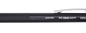 Pix PENAC X-Beam XBM-107, rubber grip, 0.7mm, clema metalica, corp negru - scriere neagra
