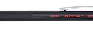 Pix PENAC X-Beam XBM-107, rubber grip, 0.7mm, clema metalica, corp negru - scriere rosie