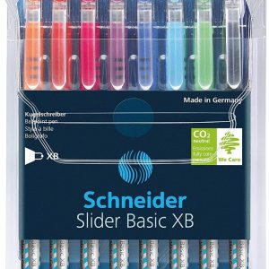 Pix SCHNEIDER Slider Basic XB, rubber grip, 8 culori/set - (N, R, A, Or, Vi, Roz, Bleu, Vernil)