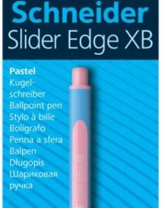 Pix SCHNEIDER Slider Edge Pastel XB, rubber grip, varf 1.4mm, 10 culori pastel/set