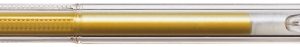Pix cu gel PENAC FX-3 Metalic, 0.8mm, con metalic, corp transparent - scriere auriu metalizat